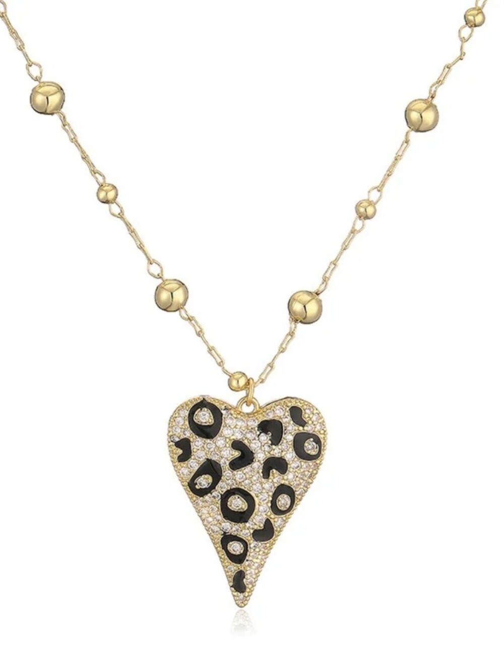 Leopard Gold Plated Diamond Necklace
